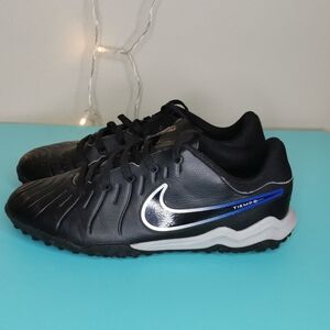 Nike Tiempo Kids Black and Blue Sneakers